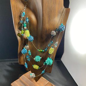 Turquoise Beaded Chico's Necklace